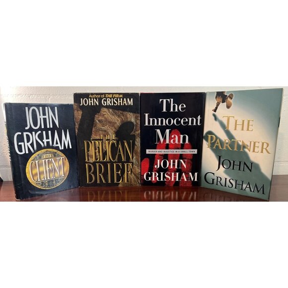 John Grisham Lot 4 (Client, Pelican Brief, Innocent, Partner) Hardcover Books - Picture 1 of 7